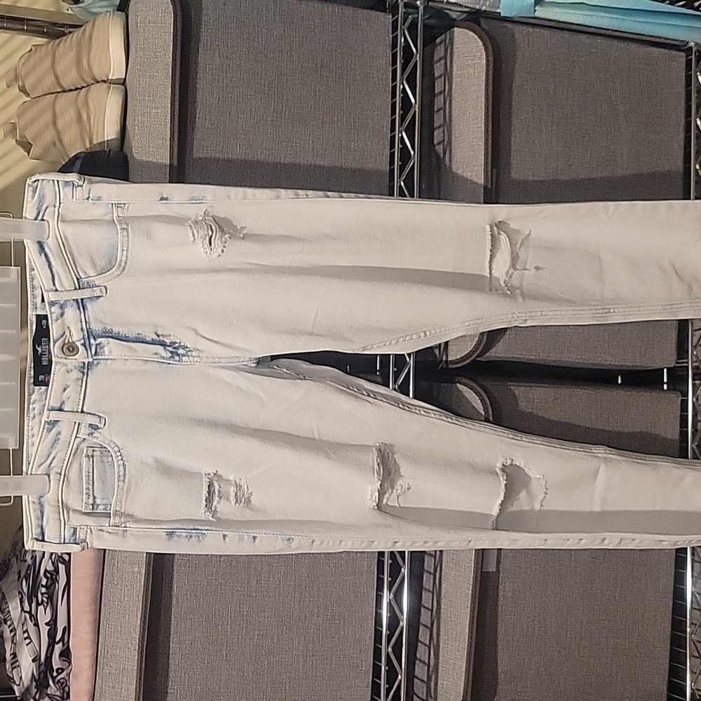 Hollister distressed acid wash jeans